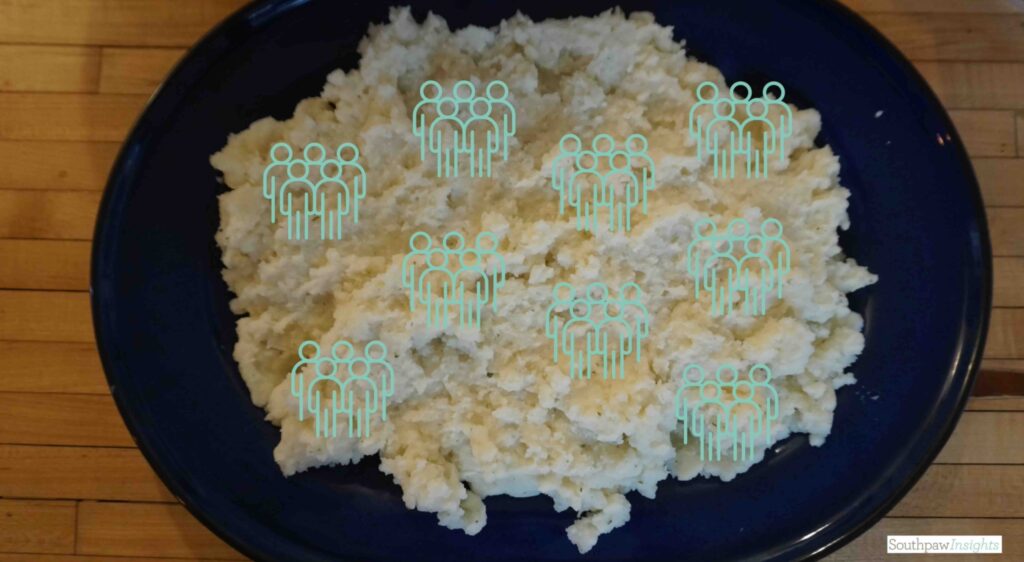 Image of cooked mashed potatoes.